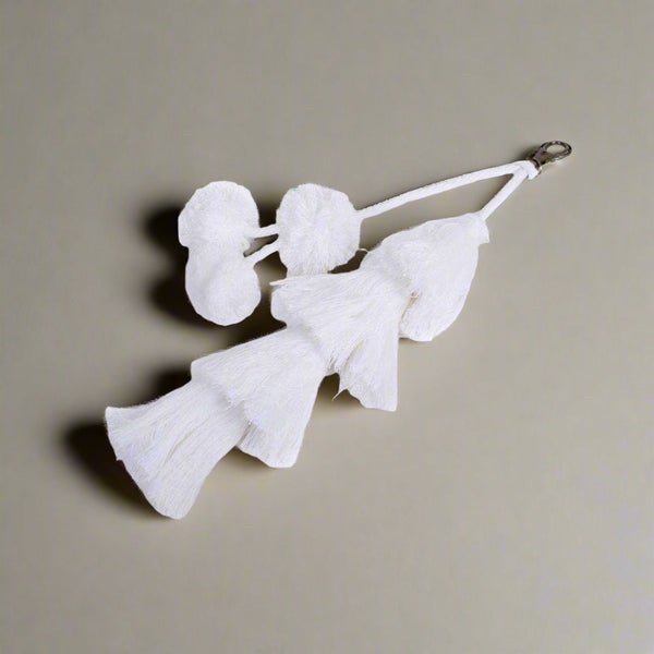 Bonita Boho Rainbow Tassel & Pom Pom Charm | Bag Accessory | Handmade in Thailand