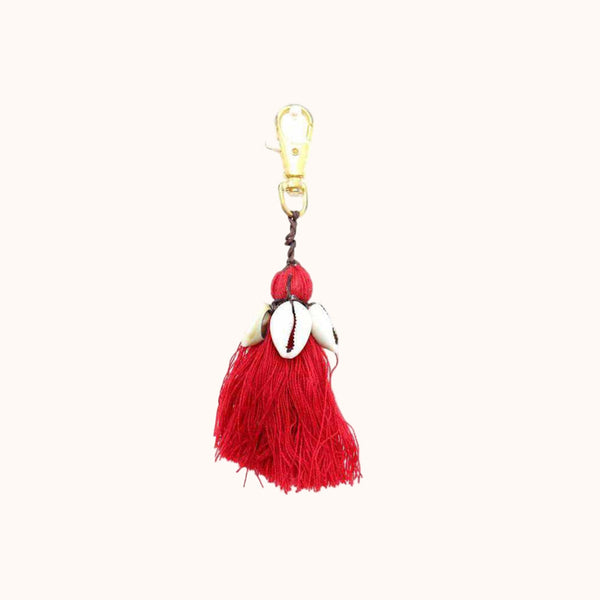 Tassel With Shells Boho Bag Charm Zipper Pull - Thailand