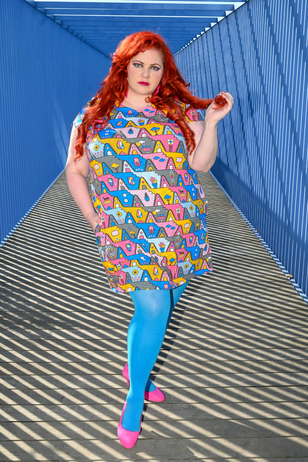 8-Bit A-Frames Tunic in Pretty Pastel