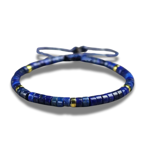 Unity in Blue: Handmade Lapis Lazuli & Gold Bracelet - Mexico