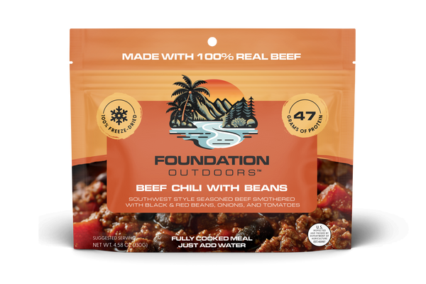 FOUNDATION Outdoors Beef Chili with Beans Meal