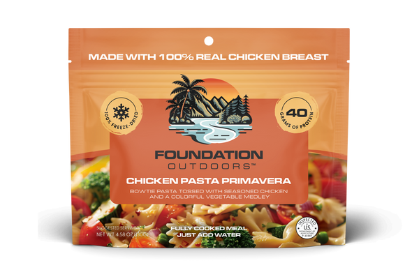 FOUNDATION Outdoors Chicken Pasta Primavera Meal