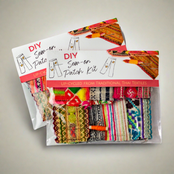 Upcycled Hmong Textile Fabric DIY Patch Kit - Thailand