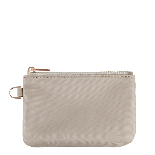 Almond Cream Zipper Pouch