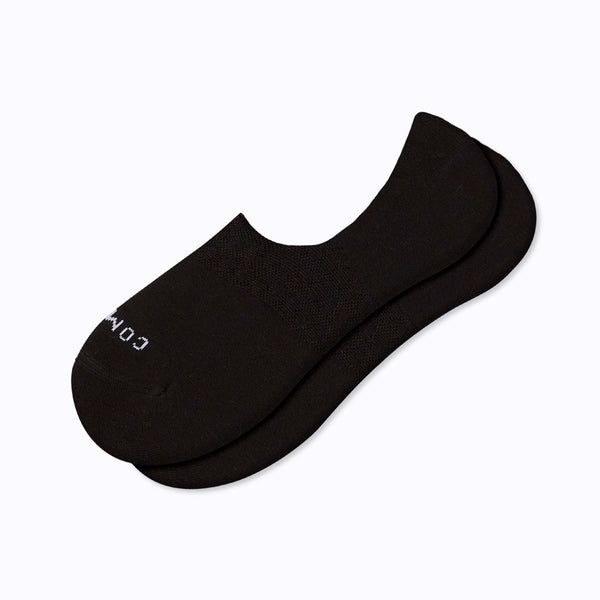 Combed Cotton No Show Socks - Black