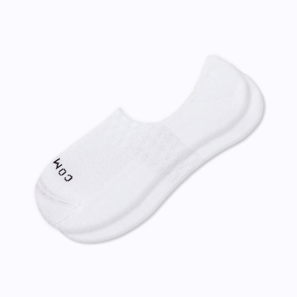Combed Cotton No Show Socks - White