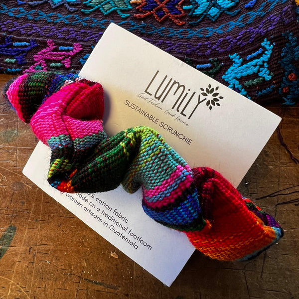 Hacienda Striped Multicolor Scrunchie - Guatemala