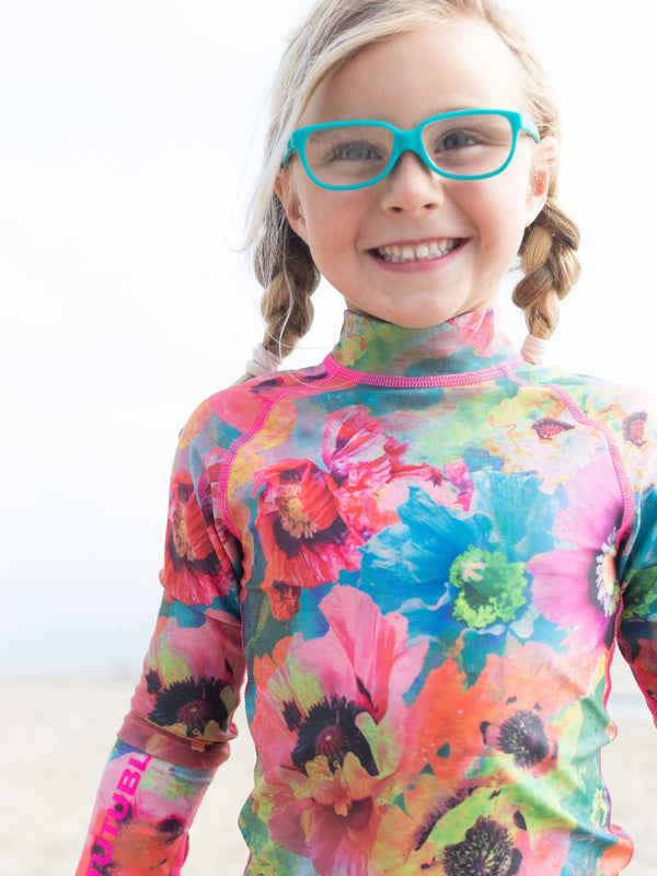 Girl's Pullover Rash Guard - Sea Poppy Pink