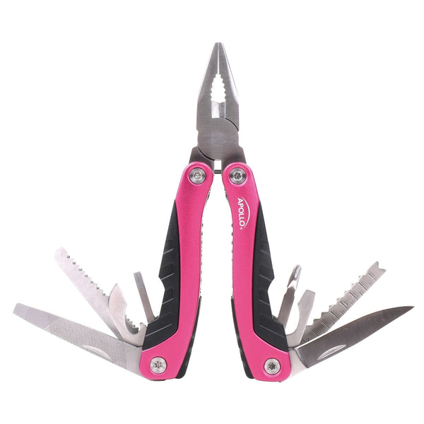 14-in-1 Pink High-Quality Pocket Multitool Pliers. Great for Outdoors, Camping, Fishing  --DT5015P