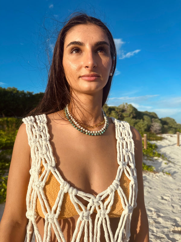 Pure Gemstone + Pearl || Necklace