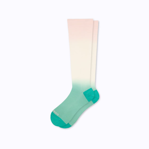 Knee-High Compression Socks – Ombre Teal