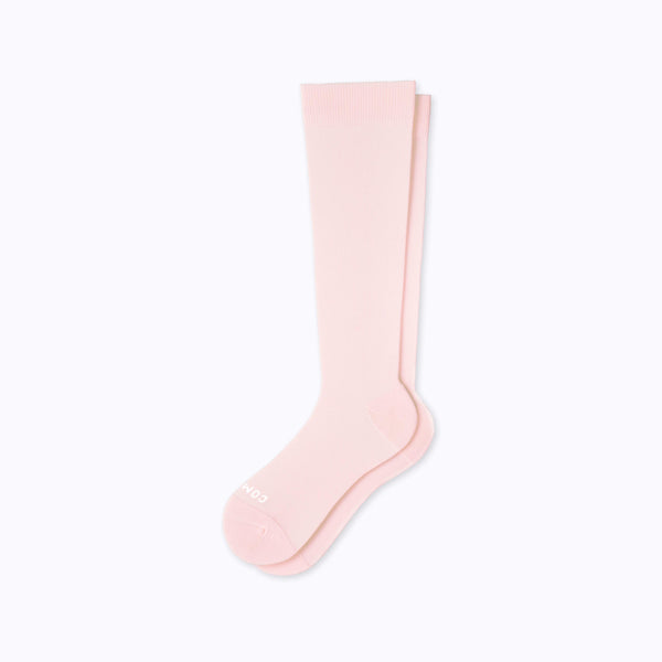 Knee-High Compression Socks – Solid Rose (20-30 mmHg)