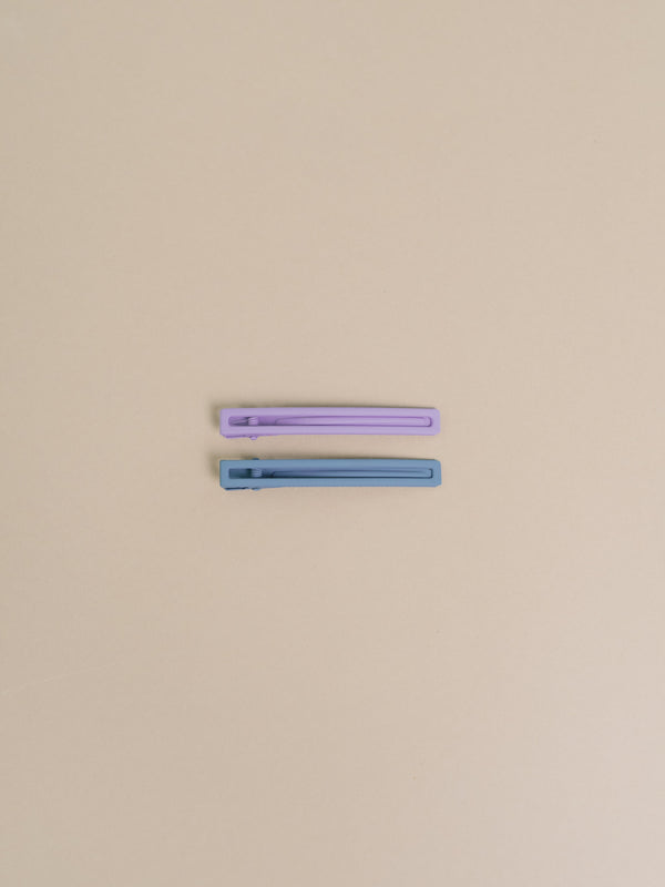 Leia Hair Clips - Lilac + Sky