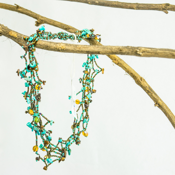 Luzy Beaded Necklace with Magnetic Closure - Guatemala
