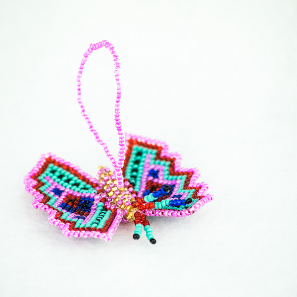 Butterfly Seed Bead Ornament - Guatemala