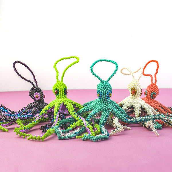 Octopus Seed Bead Ornament - Guatemala