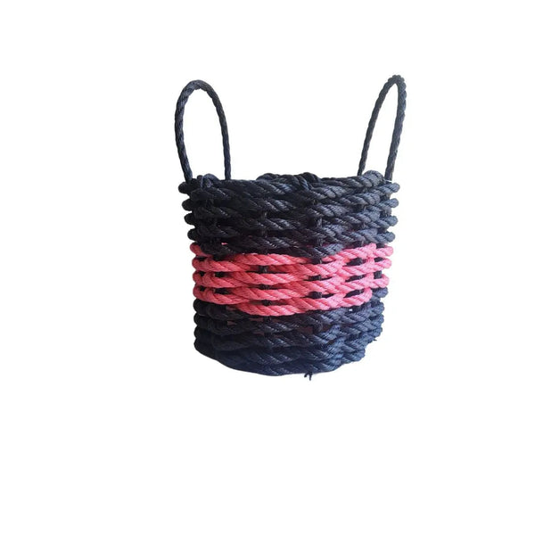 Rope Storage Basket Black and Pink