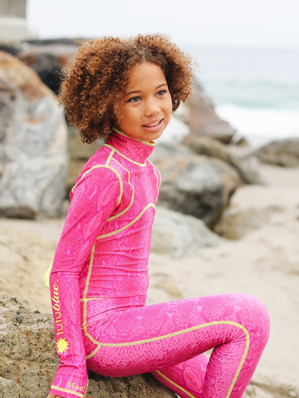 Girl's Long Swimsuit - In The Pink