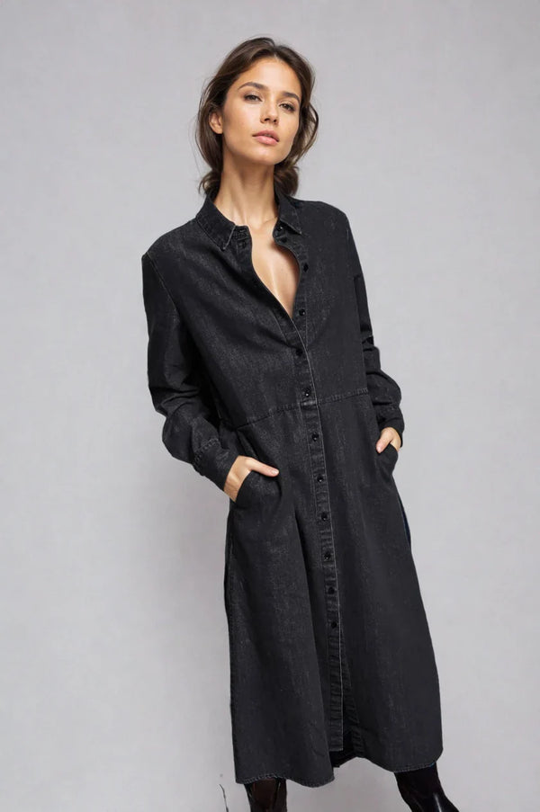 The Sunday Stroll Denim Shirt Dress