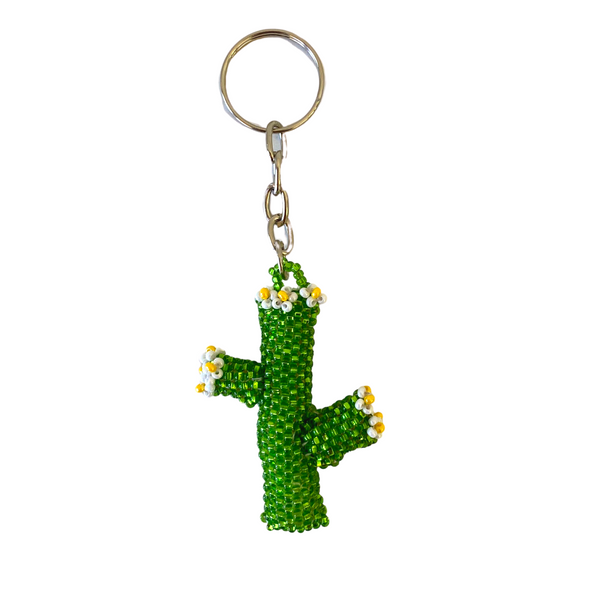 Cactus Seed Bead Key Chain - Guatemala