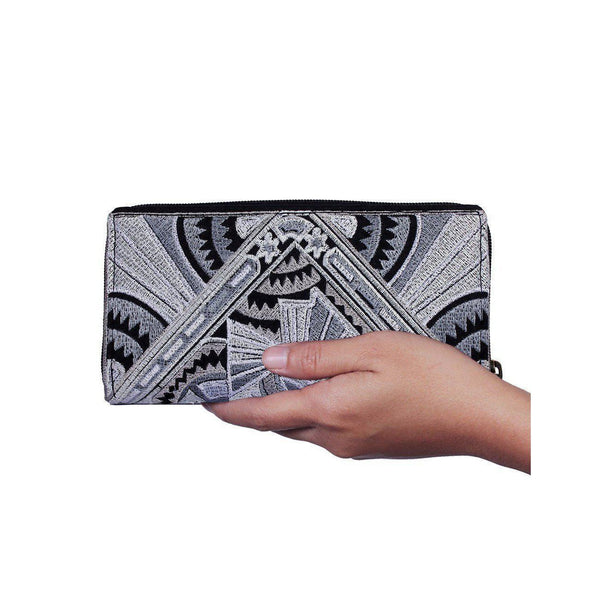 Deco Jaw Embroidered Wallet - Thailand