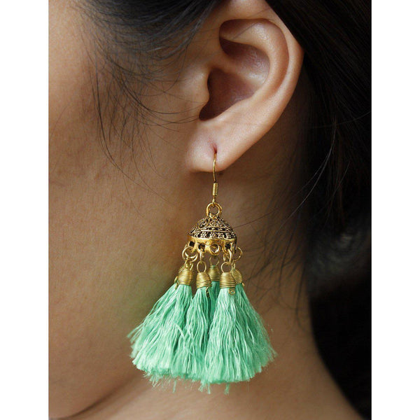 Dome Tassel Earrings - Thailand
