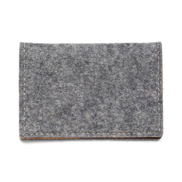 Felt and Leather Bifold Wallet