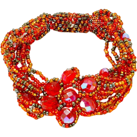 Flower Bracelet with Magnetic Closure - Guatemala