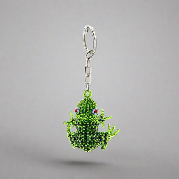Frog Seed Bead Keychain - Mexico