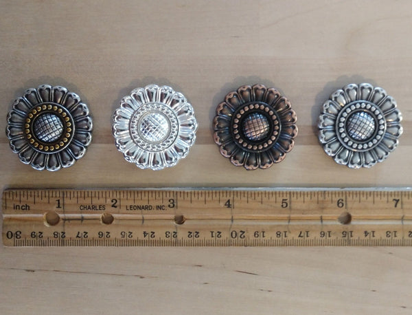 Concho Scarf Slide Sunflower Flower Wild Rag Scarf Slide by double b wild rags