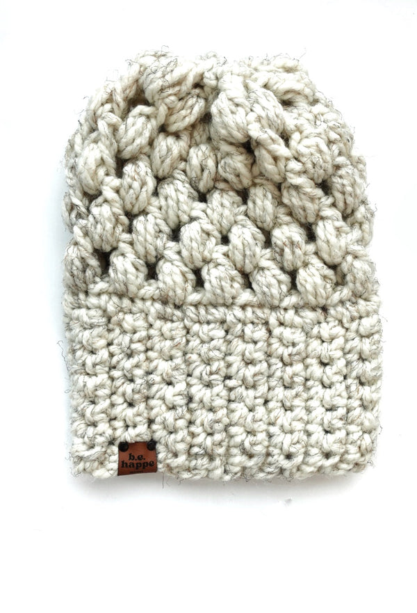 Crochet Slouch Hat | Wheat Slouchy Beanie