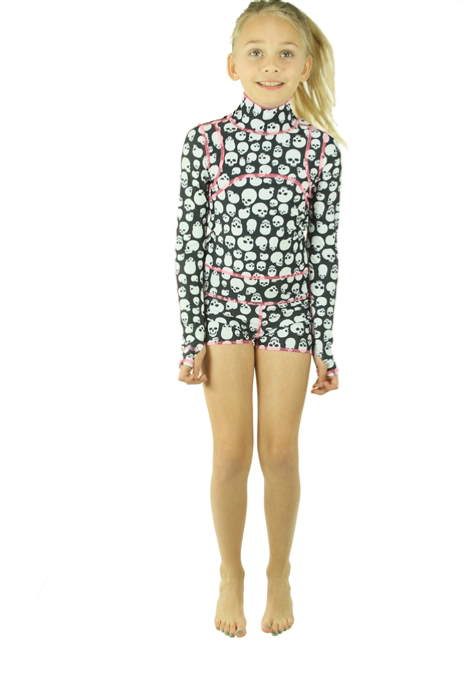 Girl's Short Swimsuit - Skulking Around