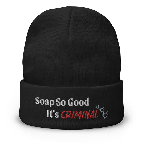 Slogan Embroidered Beanie