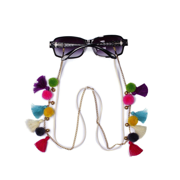 Leather PomPom & Tassels Sunglass Holders - Thailand
