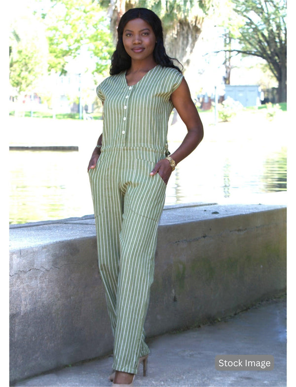 Olive Jumpsuit : Pre- Loved