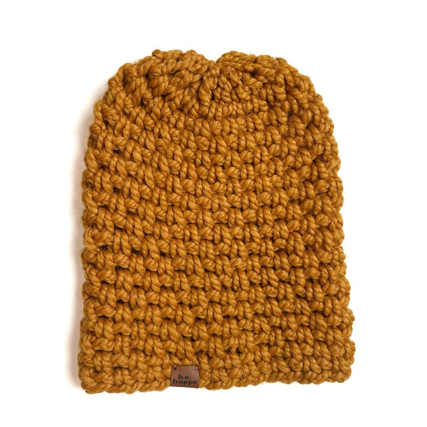 Crochet Simple Slouch Hat | Butterscotch Beanie