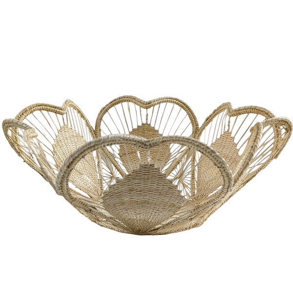 10" Floral Woven Bread Basket