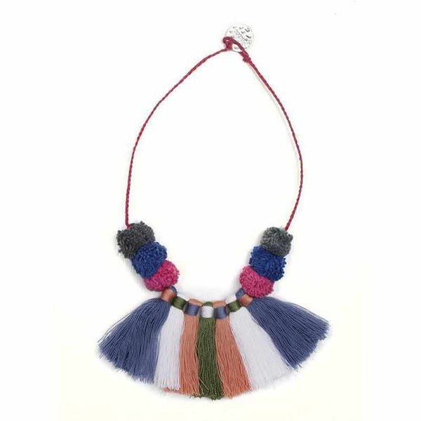PomPom & Tassels Hmong Necklace - Thailand