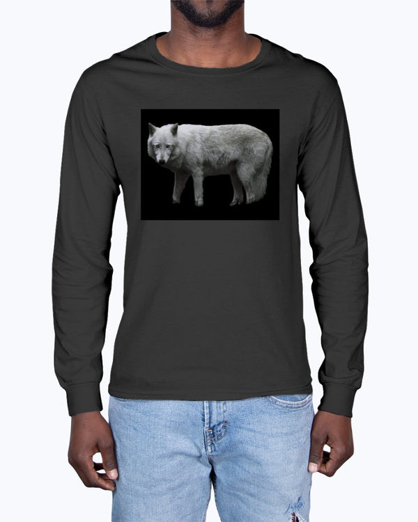 Grey Wolf, Wolf Conservation, Moss Apparel, Long Sleeve T-Shirt
