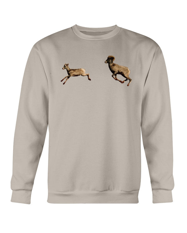 Bighorn Sheep Fun, Wyldlife for Tomorrow, Moss Apparel, Crewneck Sweatshirt