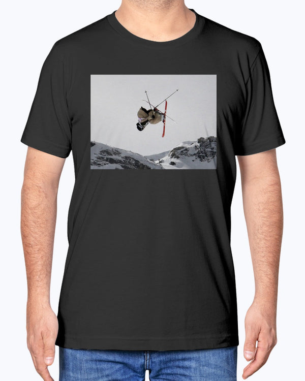 Big Air Jumper Hoodie, Extreme Sports, French Alps, Moss Apparel, Unisex T-Shirt