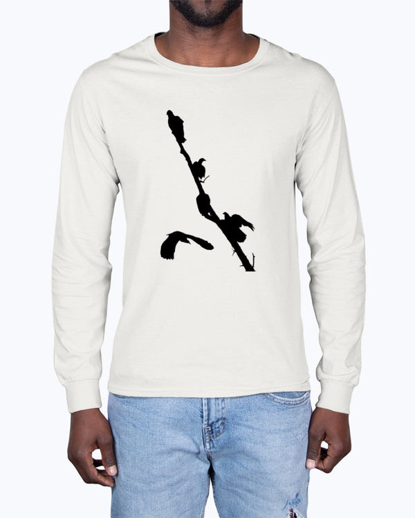 Vultures Perch, bird sweater, wildlife lover, Moss Apparel, Unisex Long Sleeve T-Shirt
