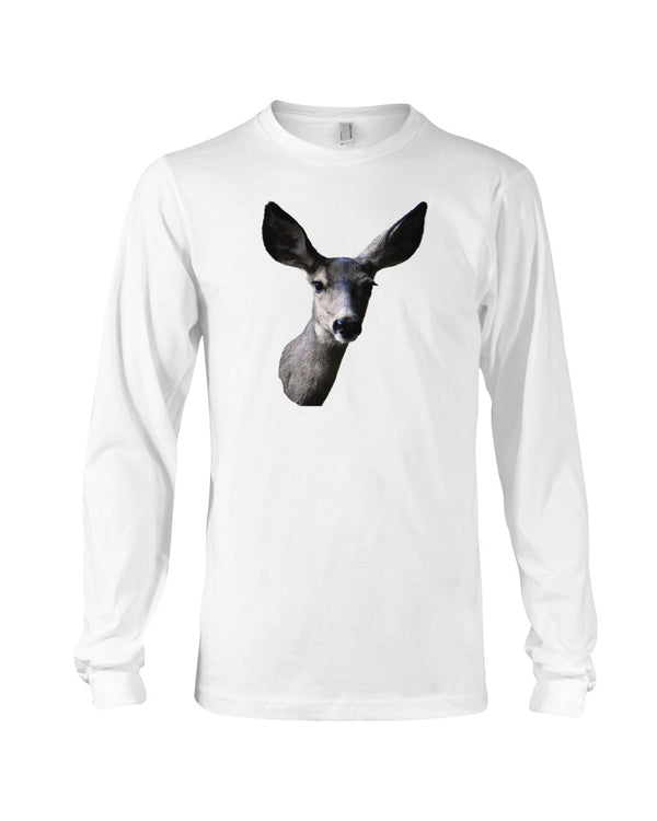 Mule Deer Gaze, Wyldlife for Tomorrow, Moss Apparel, Long Sleeve T-Shirt