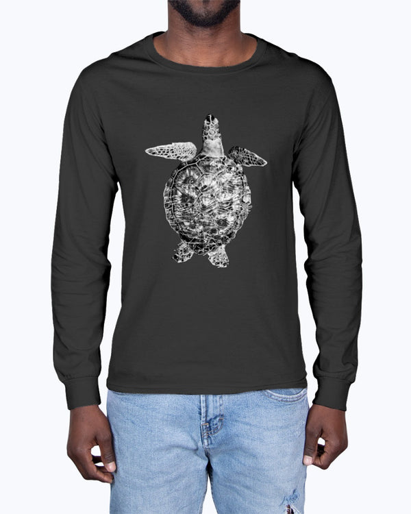 Sea Turtle Swimming Along Sarasota Florida Coast, Sea Turtles, Ocean lovers, turtle fans, Moss Apparel, Unisex Long Sleeve T-Shirt