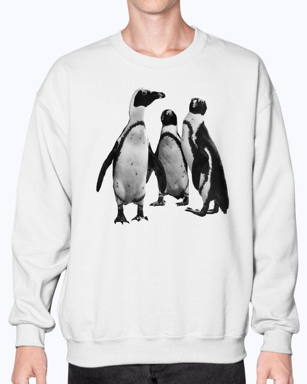 Penguin Huddle, Cute Animal Lover, Moss Apparel, Crewneck Sweatshirt