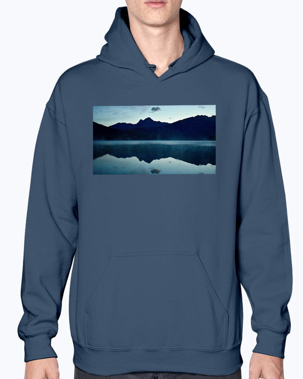Calm Morning Sunrise, Glacier National Park, Moss Apparel, Unisex Hoodie
