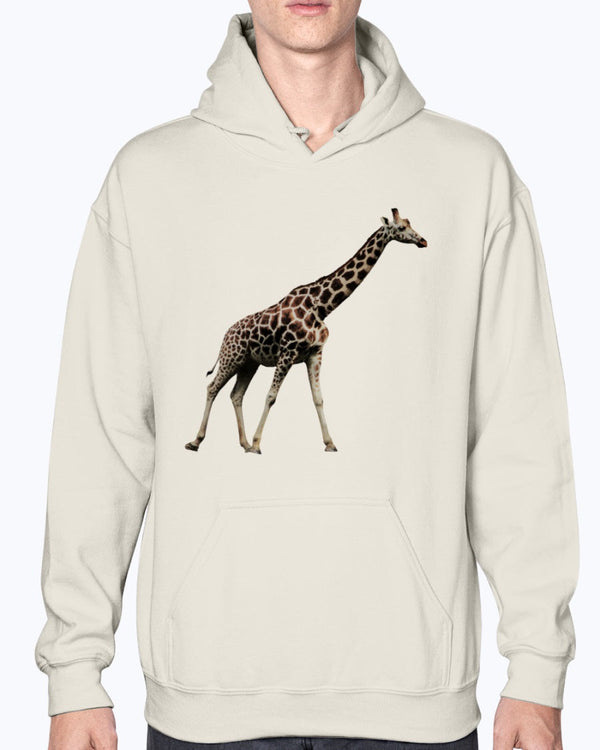 Giraffe's stride, Moss Apparel, Animal Lover Gift, Nature, Unisex Casual Wear, Wild Animal Unisex Hoodie