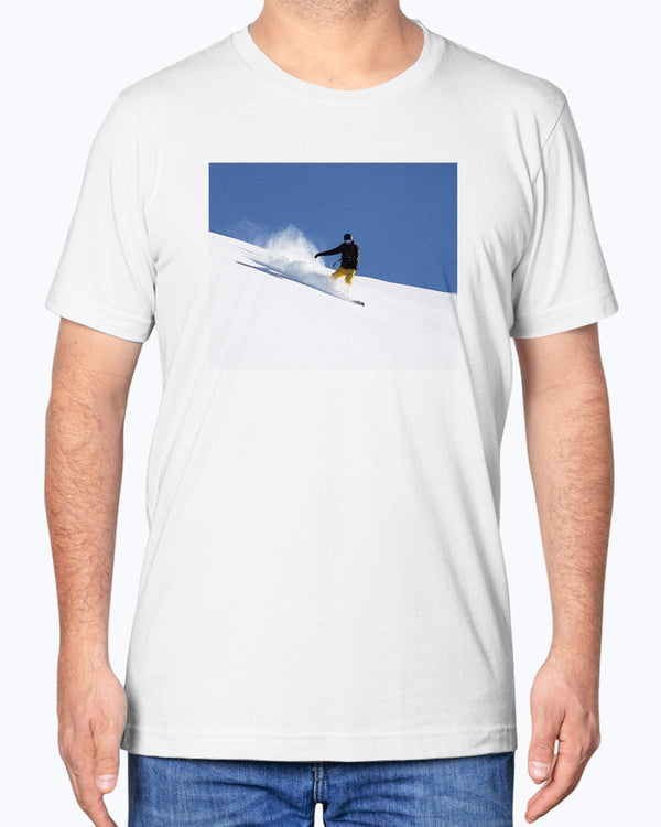 Mountain Flow, Snowboarding Shirt, Eco-Friendly Fashion, Moss Apparel, Unisex T-Shirt