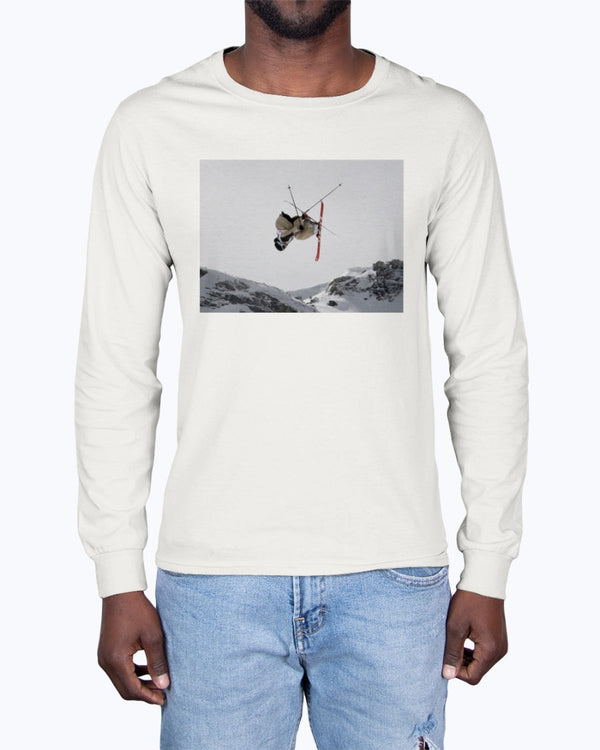 Big Air Jumper, Extreme Sports, French Alps, Moss Apparel, Unisex Long Sleeve T-Shirt