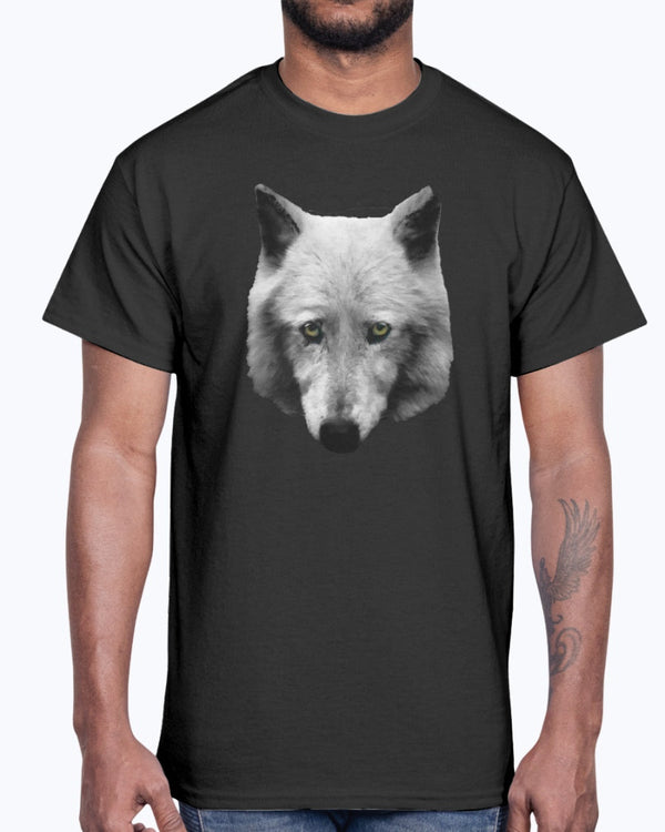 Wolf's Glare, Wolf Conservation, Moss Apparel, Cotton T-Shirt